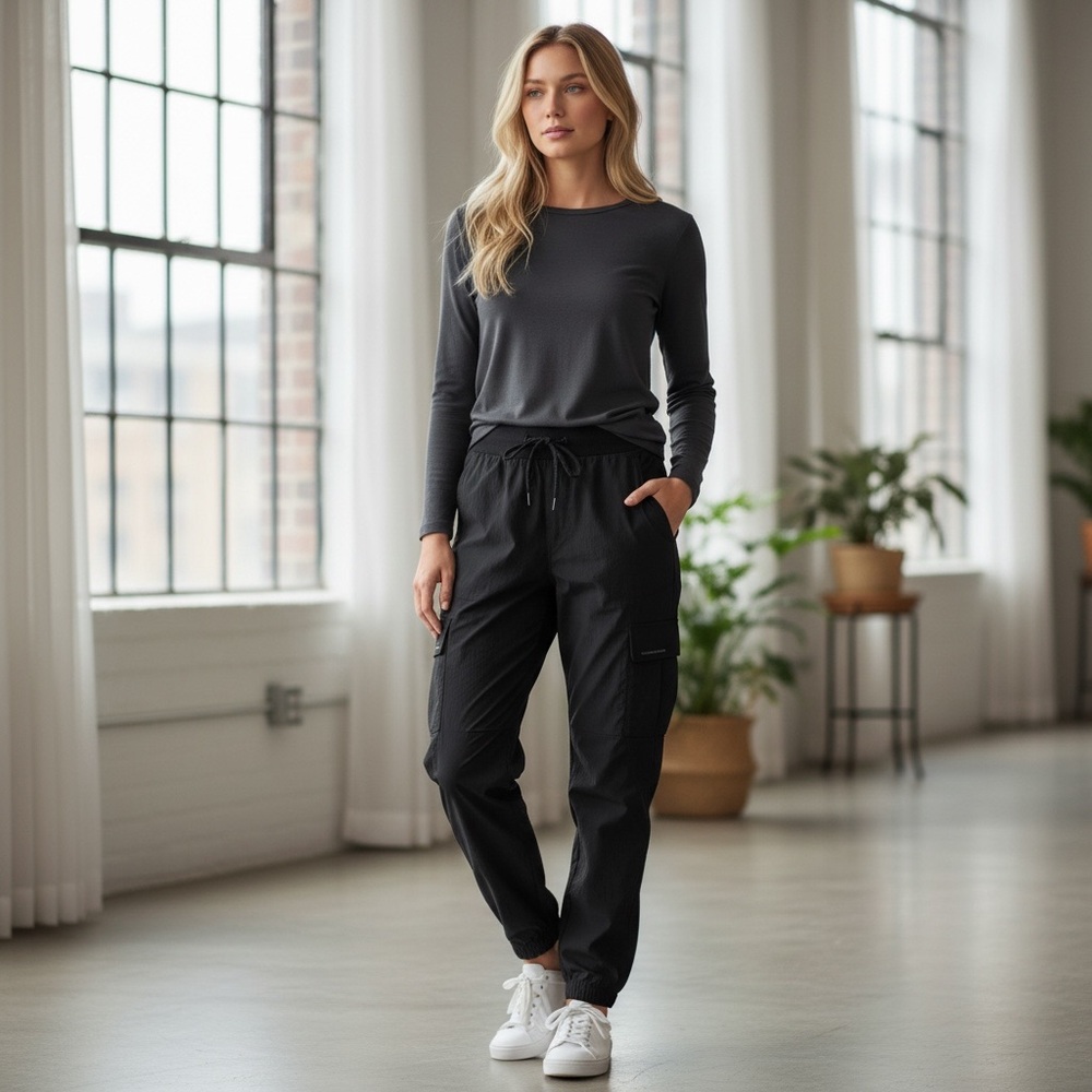 Lululemon Fleece + Ripstop Cargo High Rise Hiking Pants